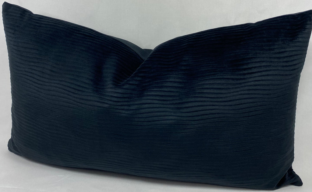 Luxury Lumbar Pillow - 24" x 14"- Stream Black