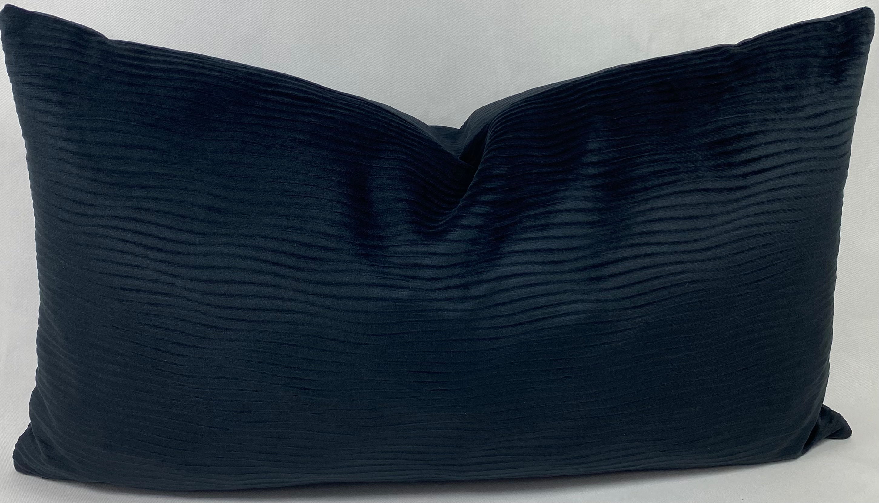 Luxury Lumbar Pillow - 24" x 14"- Stream Black