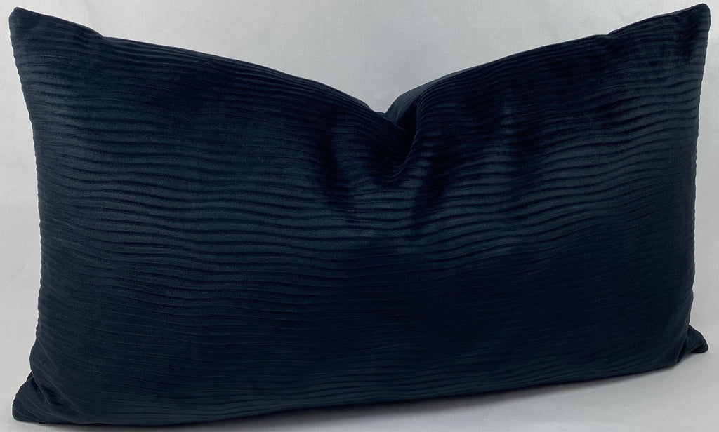 Luxury Lumbar Pillow - 24" x 14"- Stream Black