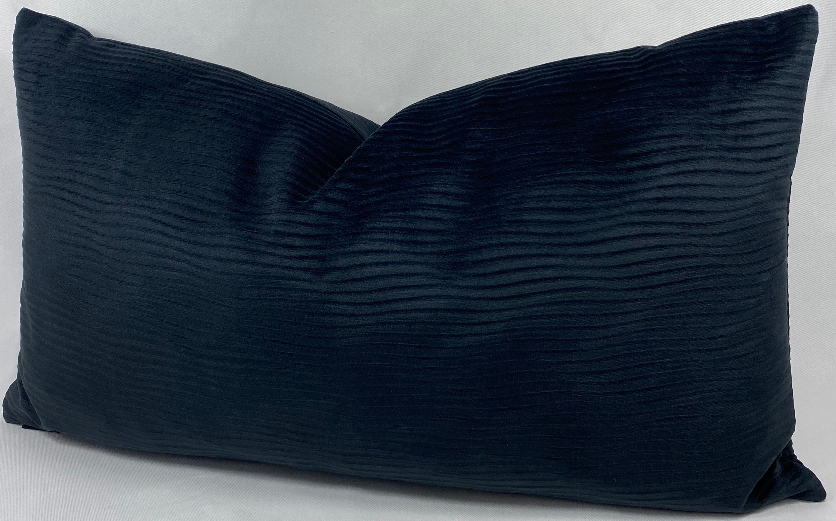 Luxury Lumbar Pillow - 24" x 14"- Stream Black