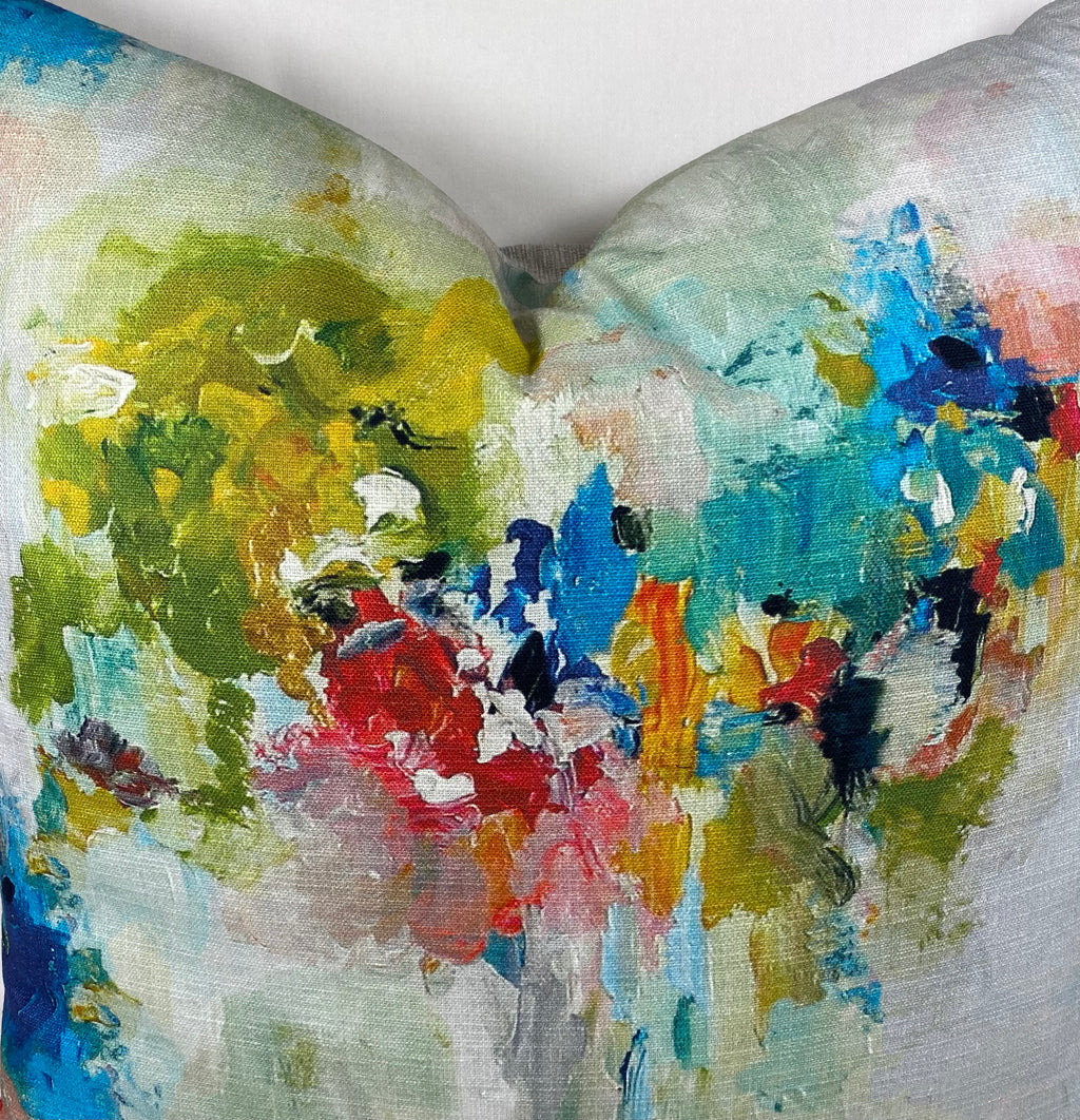 Luxury Pillow – 24" × 24" – Giverny