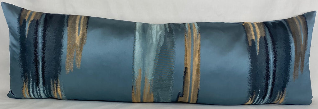 Luxury Bolster Pillow – 42" × 14" – Blue Breeze