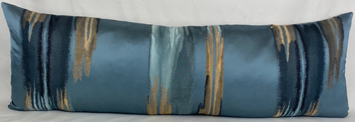 Luxury Bolster Pillow – 42" × 14" – Blue Breeze