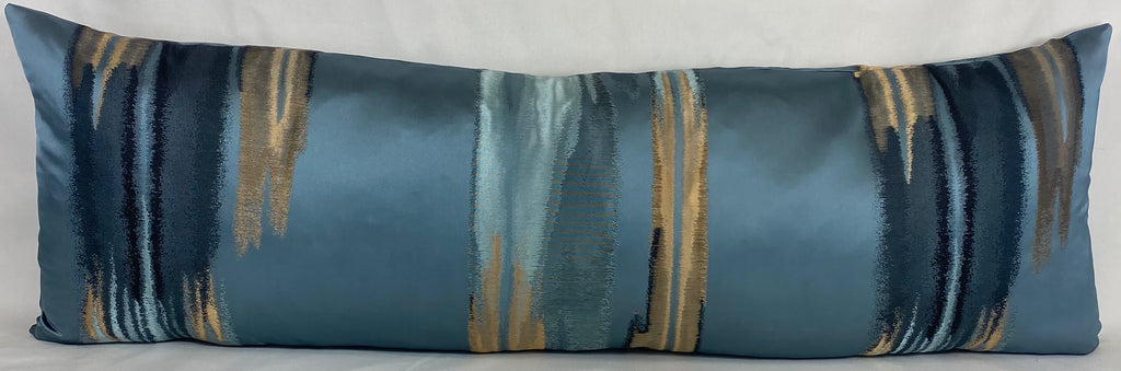 Luxury Bolster Pillow – 42" × 14" – Blue Breeze