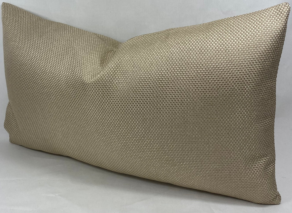 Luxury Lumbar Pillow - 24” x 14” - Champagne Weave