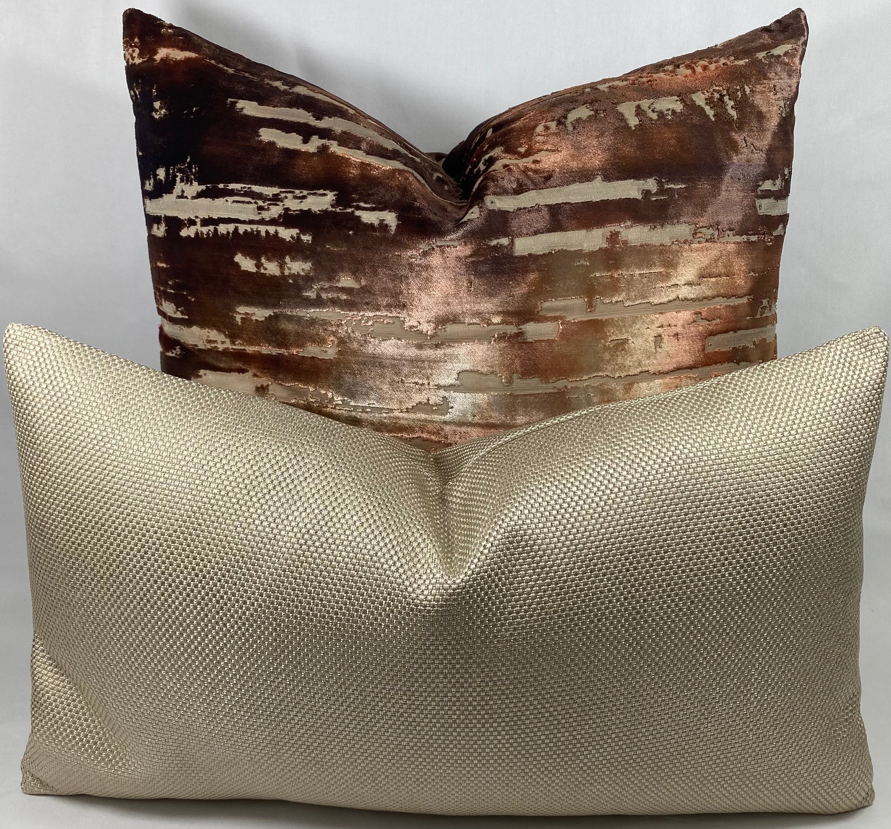 Luxury Lumbar Pillow - 24” x 14” - Champagne Weave