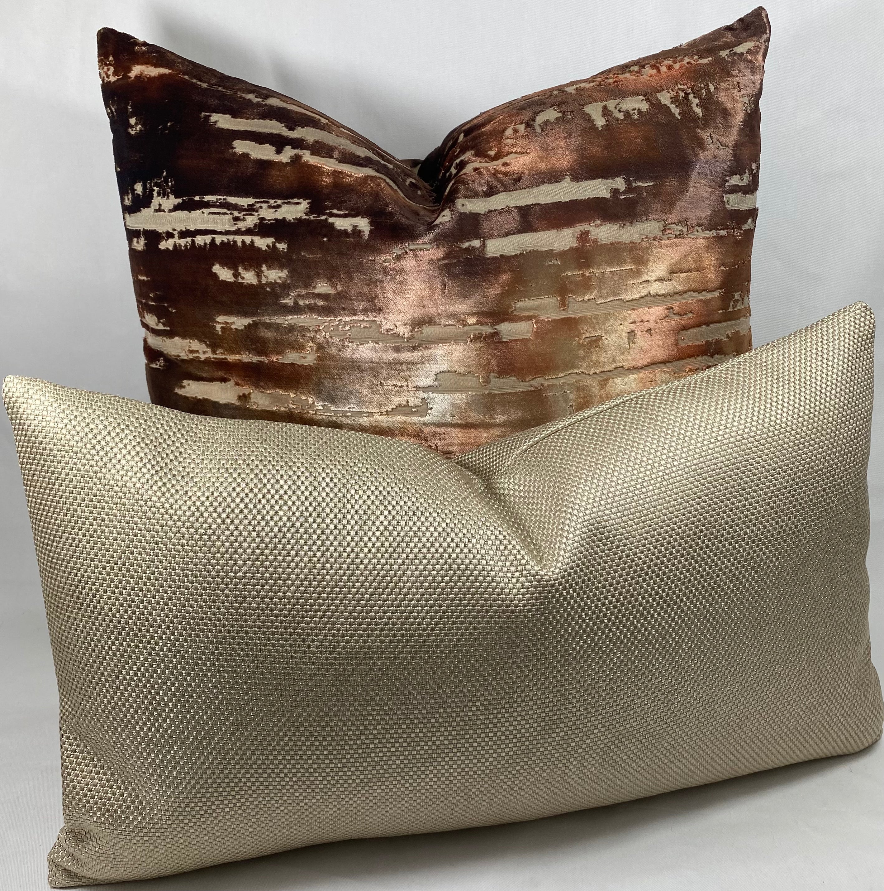 Luxury Lumbar Pillow - 24” x 14” - Champagne Weave