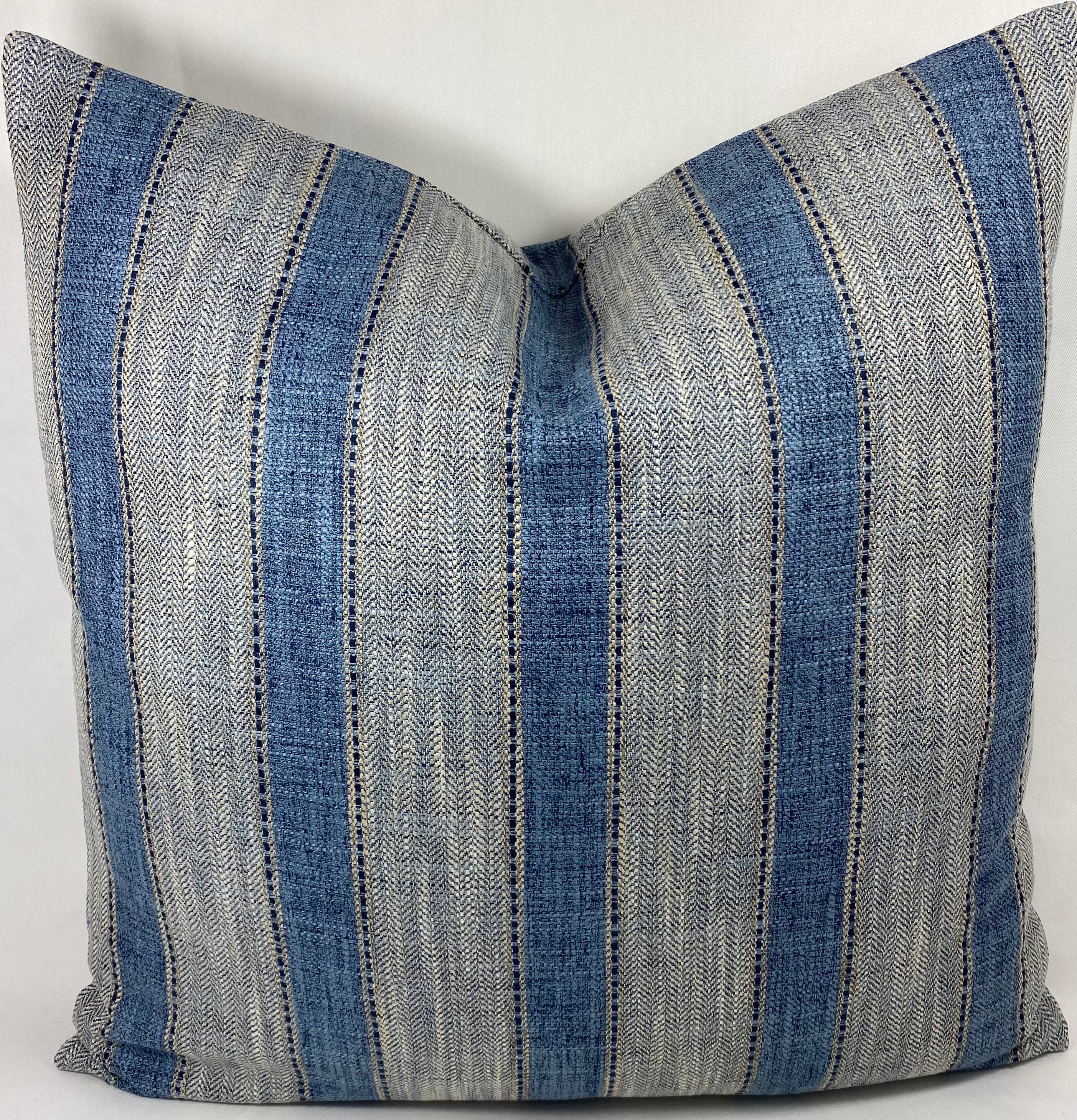 Luxury Pillow – 24" × 24" – Natural Weave Denim