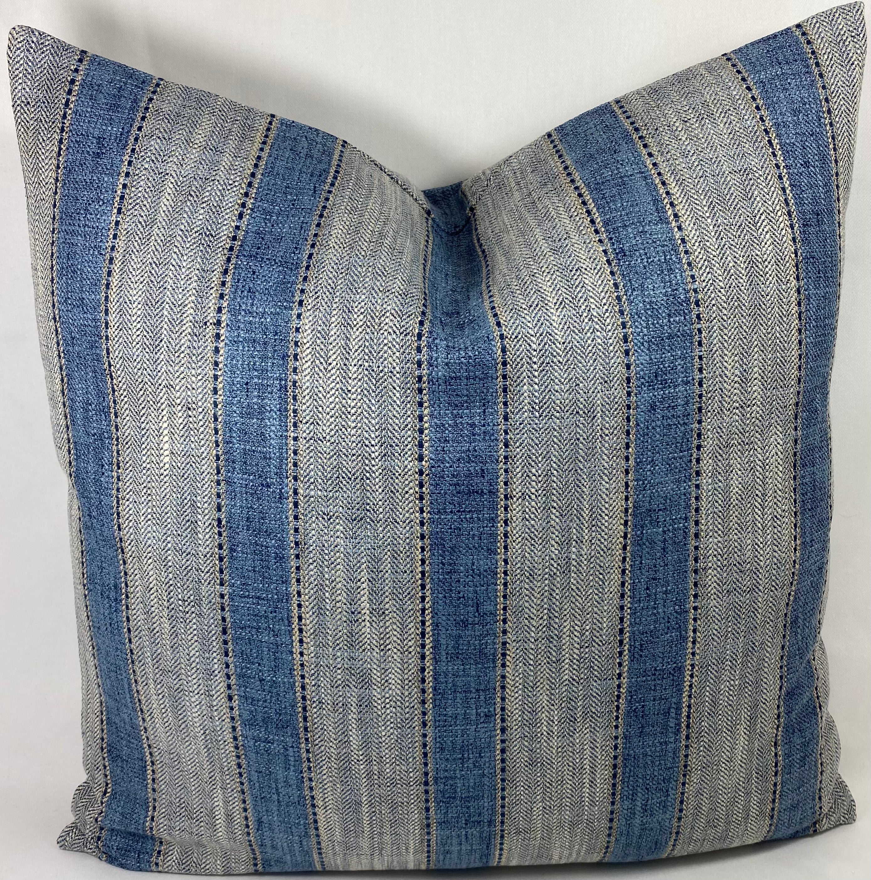 Luxury Pillow – 24" × 24" – Natural Weave Denim