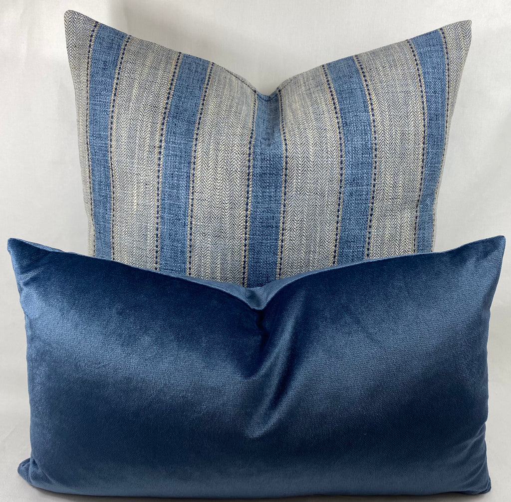 Luxury Pillow – 24" × 24" – Natural Weave Denim