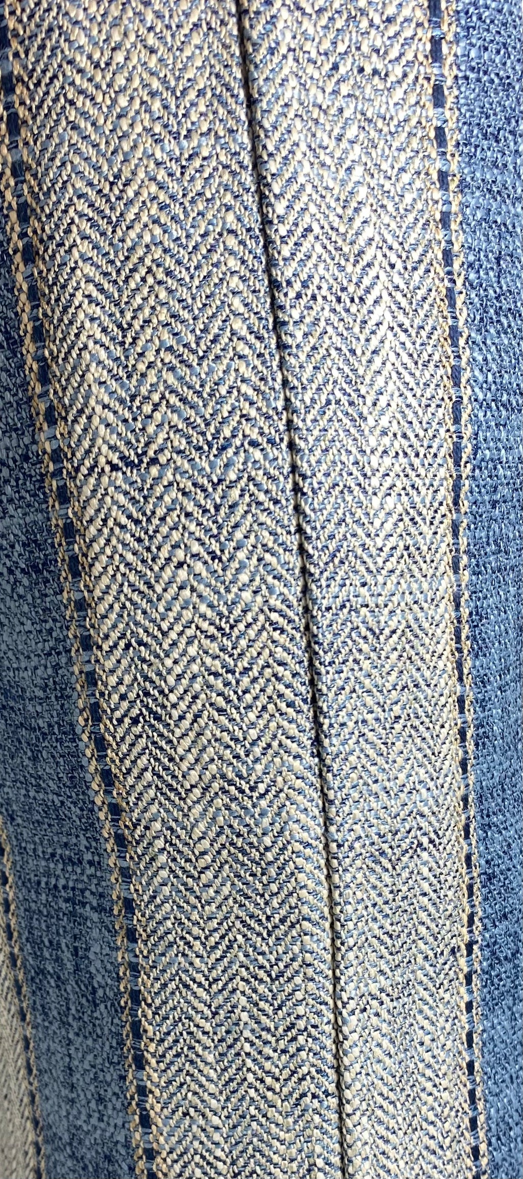 Luxury Lumbar Pillow – 24" × 14" – Natural Weave Denim