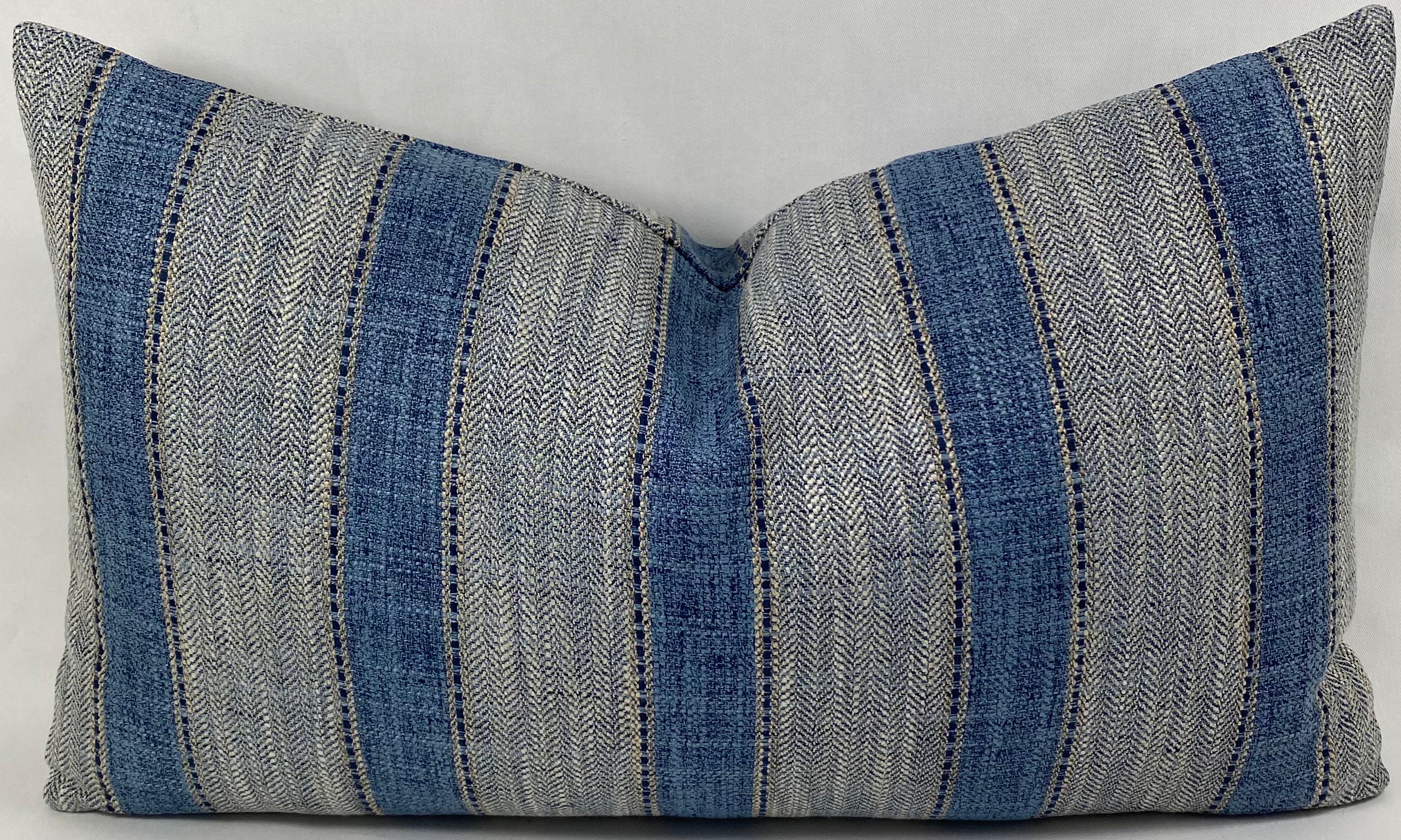 Luxury Lumbar Pillow - 24" x 14"- Natural Weave Denim