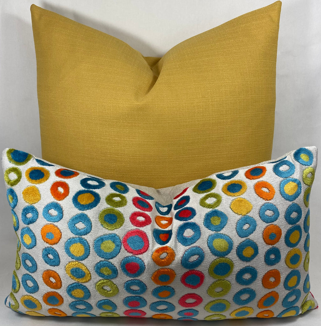 Luxury Pillow – 24" × 24" – Marigold Sun