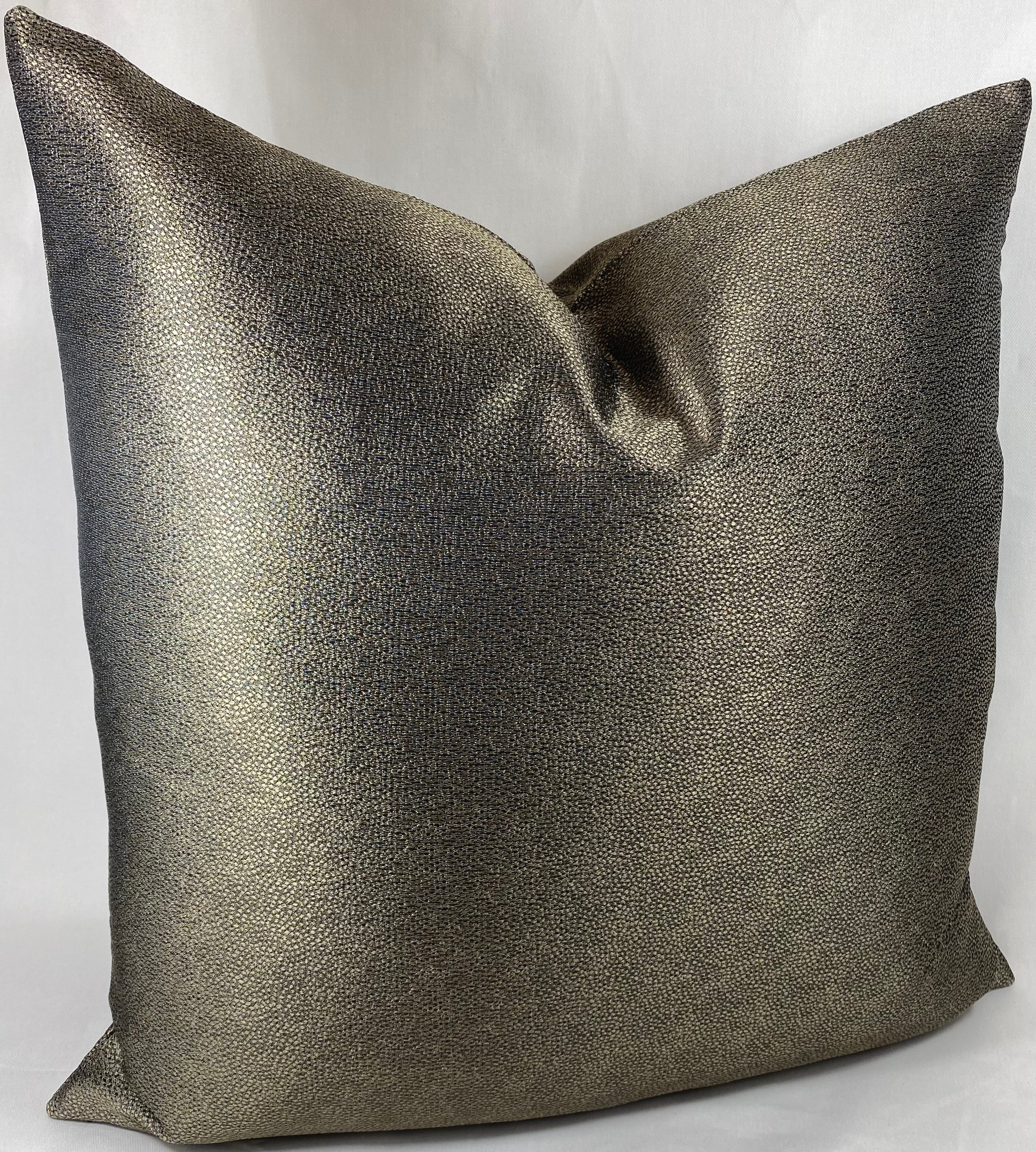 Luxury Pillow – 24" × 24" – Golden Hide | Textured Gold – Kim Melrose ...