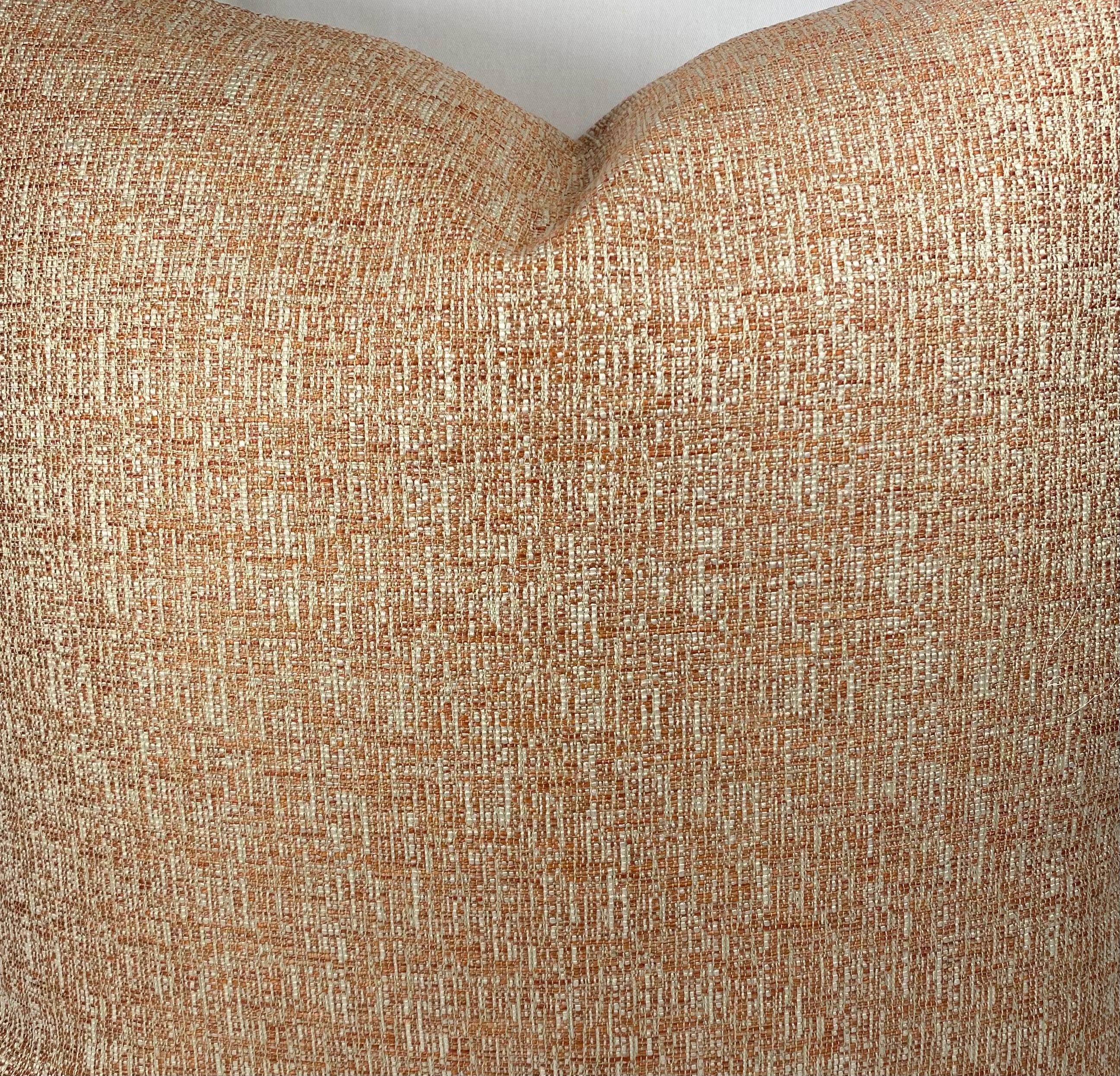 Luxury Pillow – 24" × 24" – Orange Zest