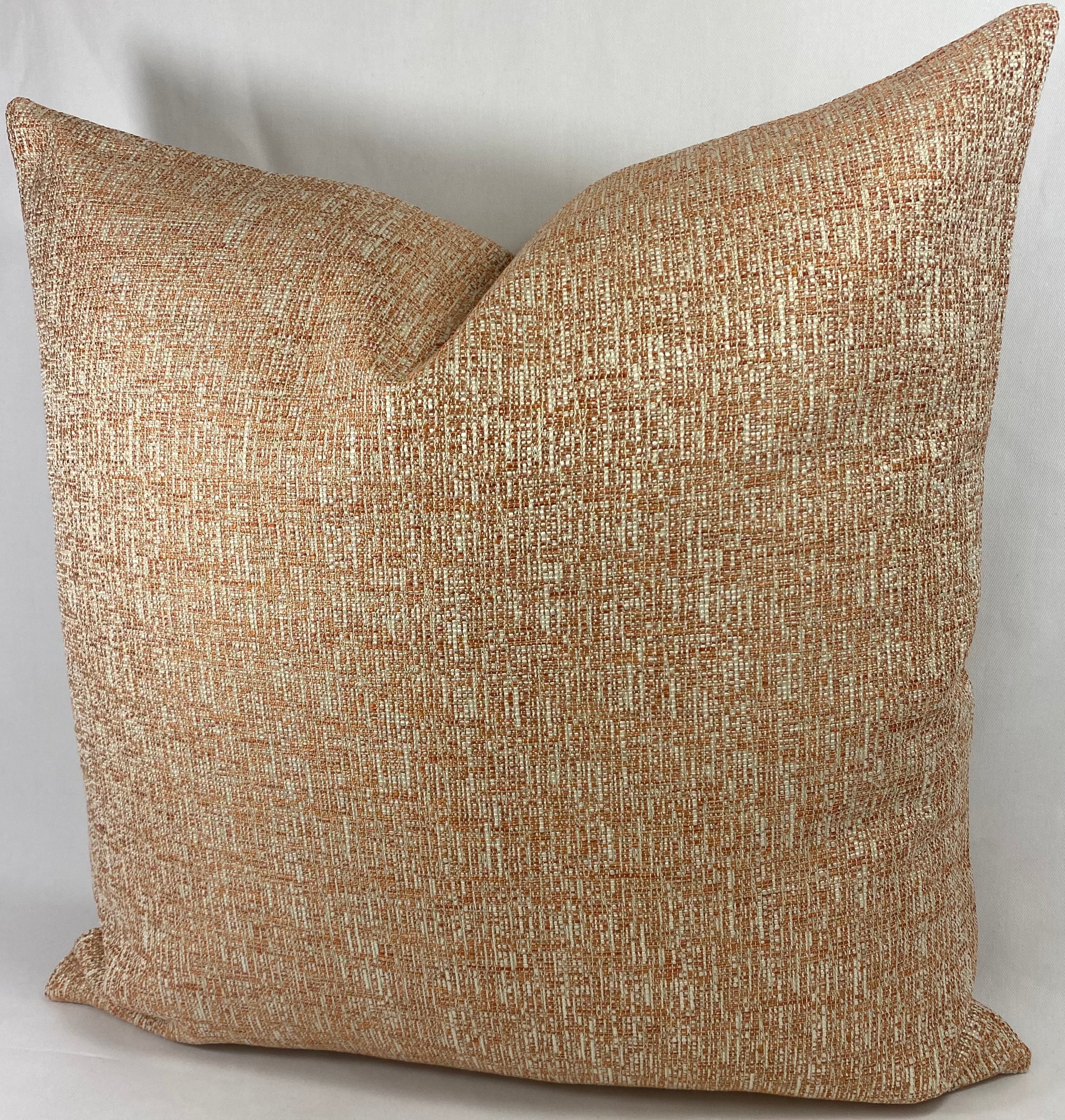 Luxury Pillow – 24" × 24" – Orange Zest