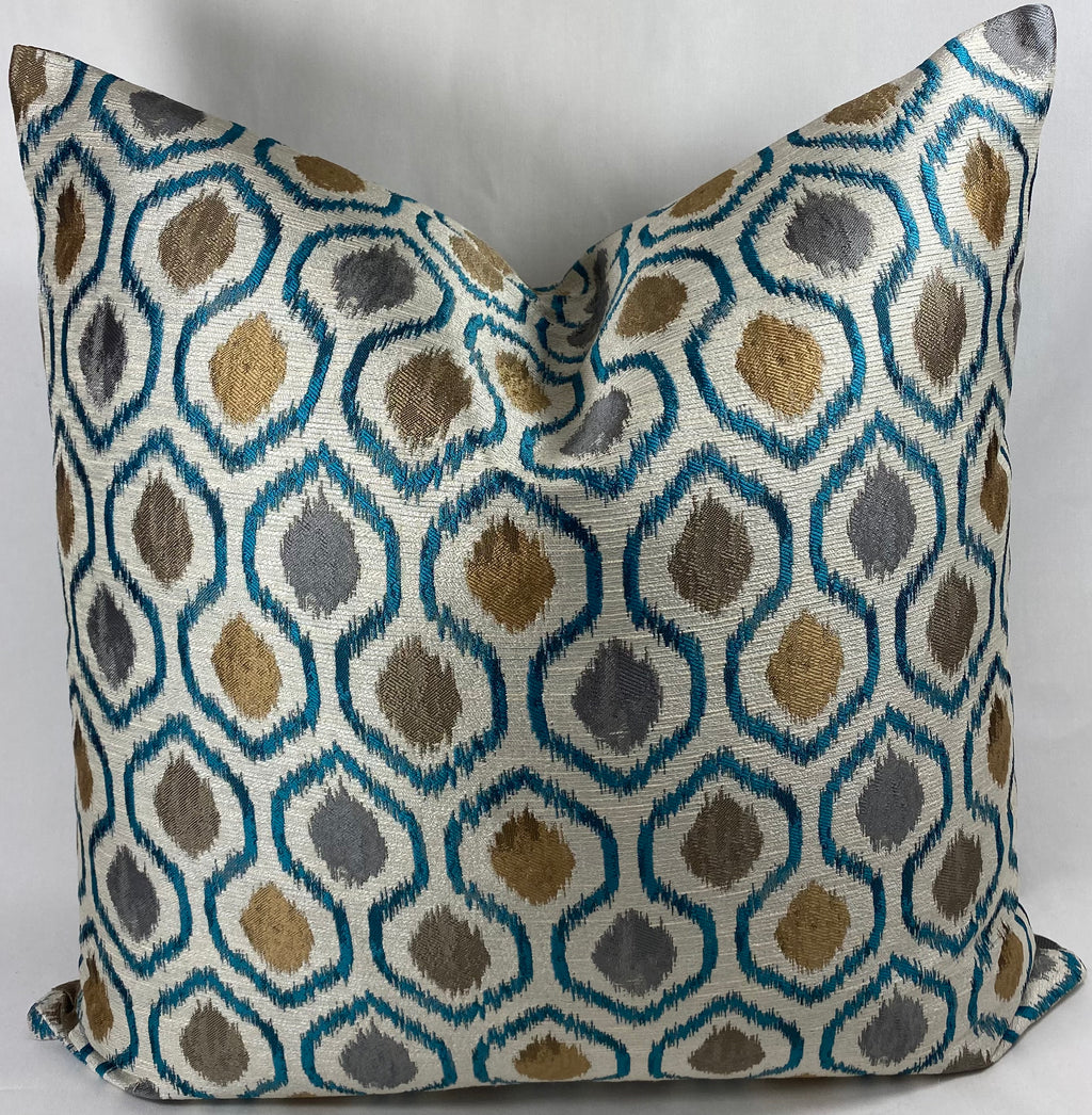 Luxury Pillow - 24" x 24" - Brandon Turquoise