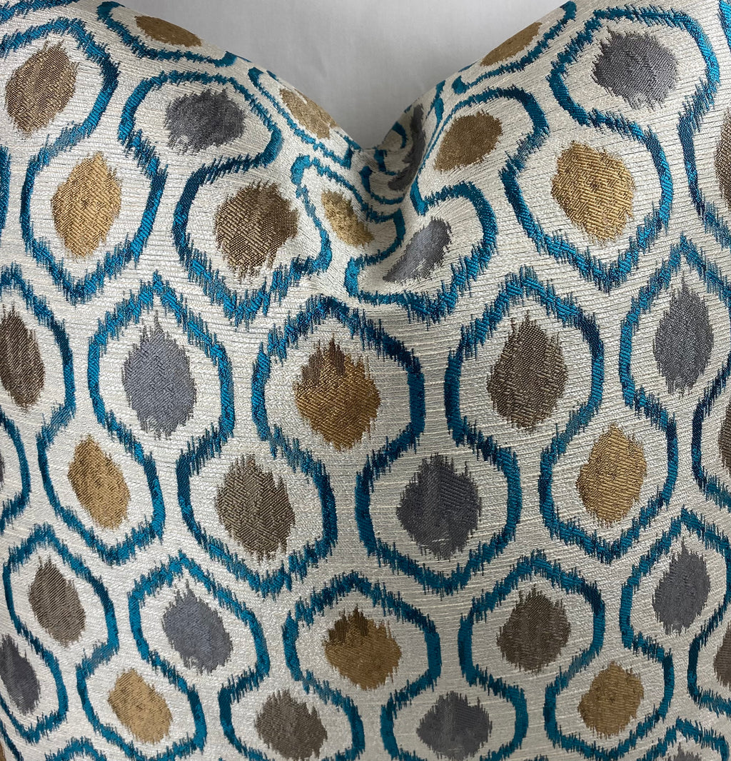 Luxury Pillow - 24" x 24" - Brandon Turquoise