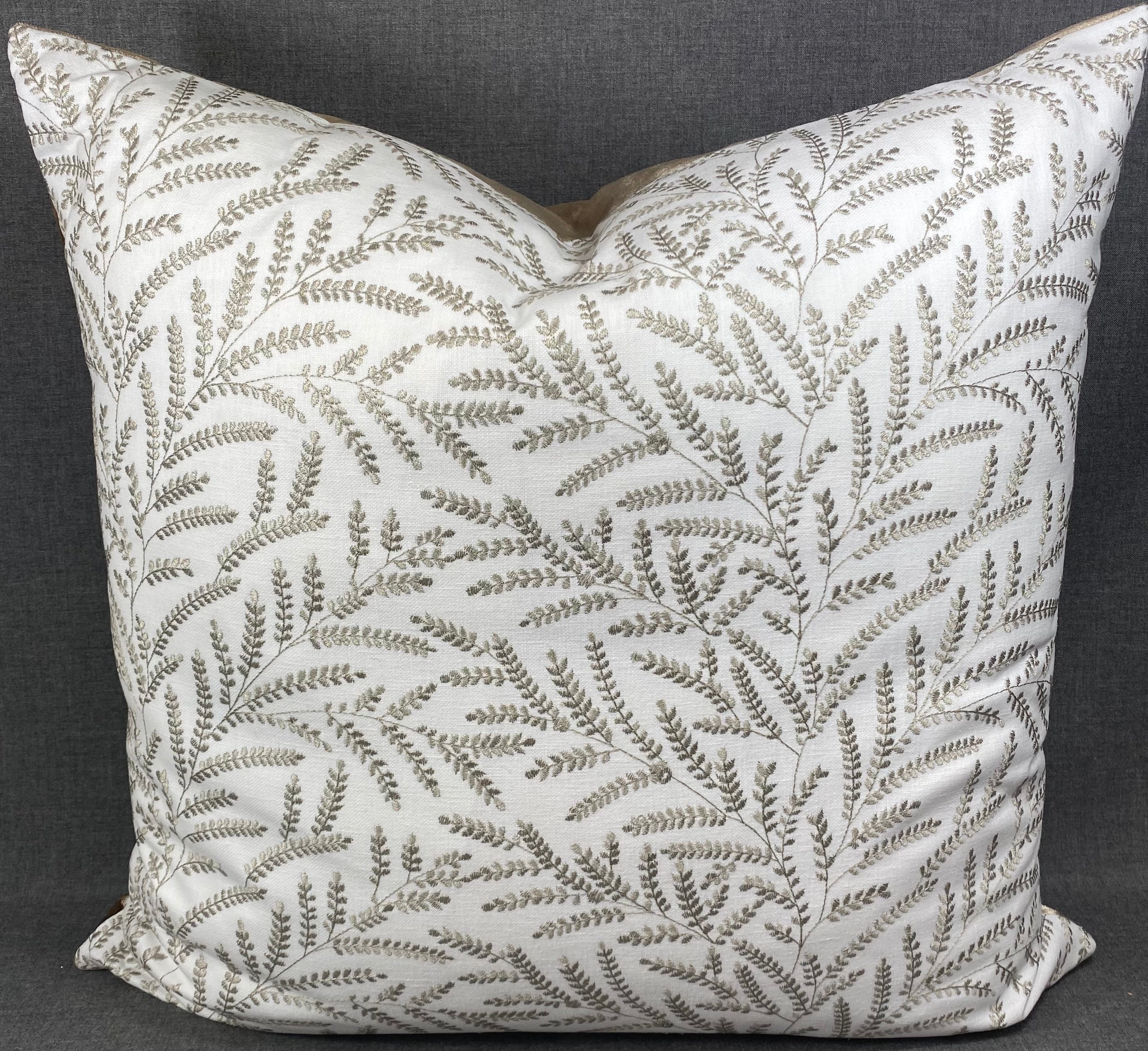 Luxury Pillow – 24" × 24" – Fern Taupe
