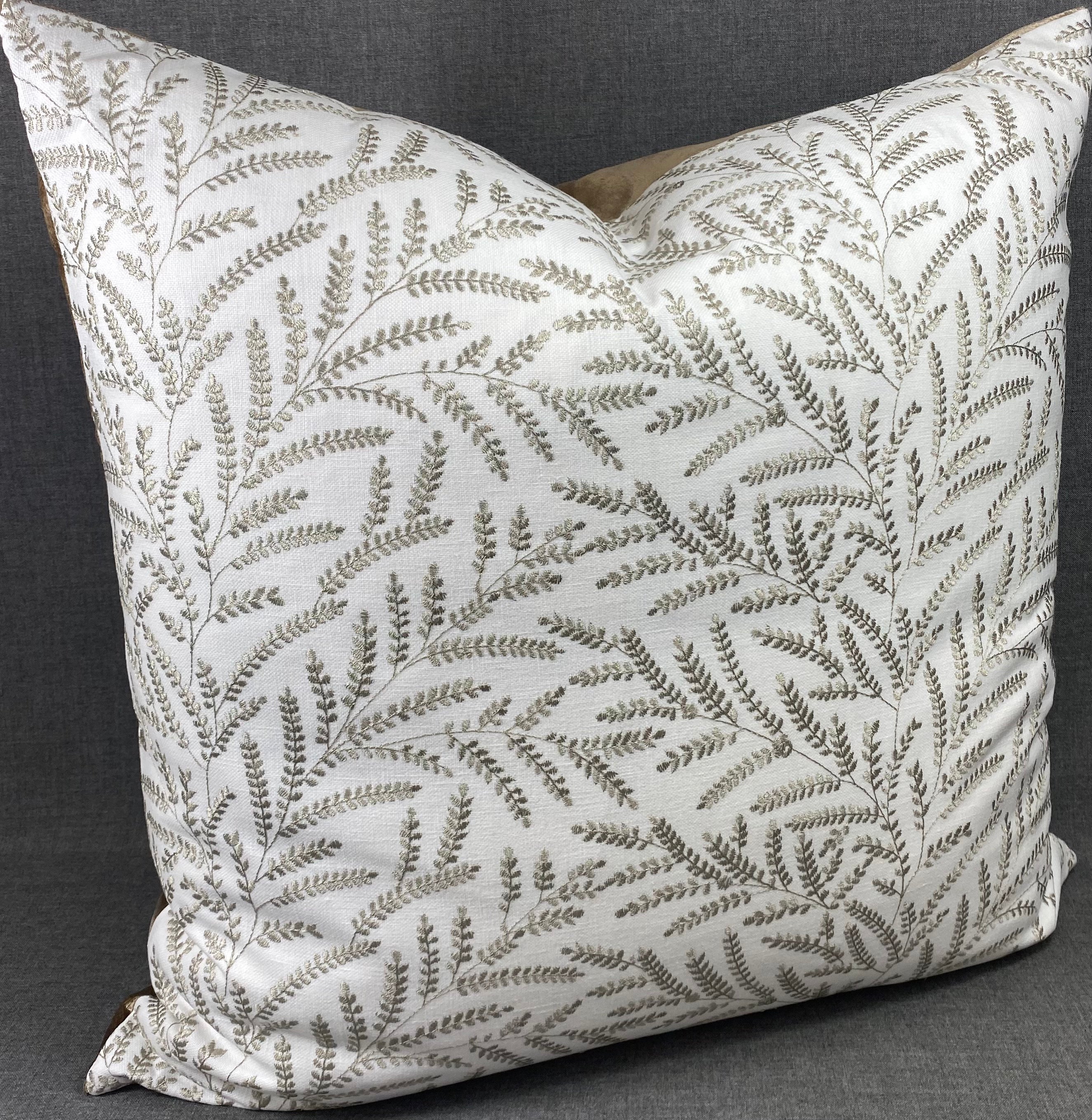 Luxury Pillow – 24" × 24" – Fern Taupe