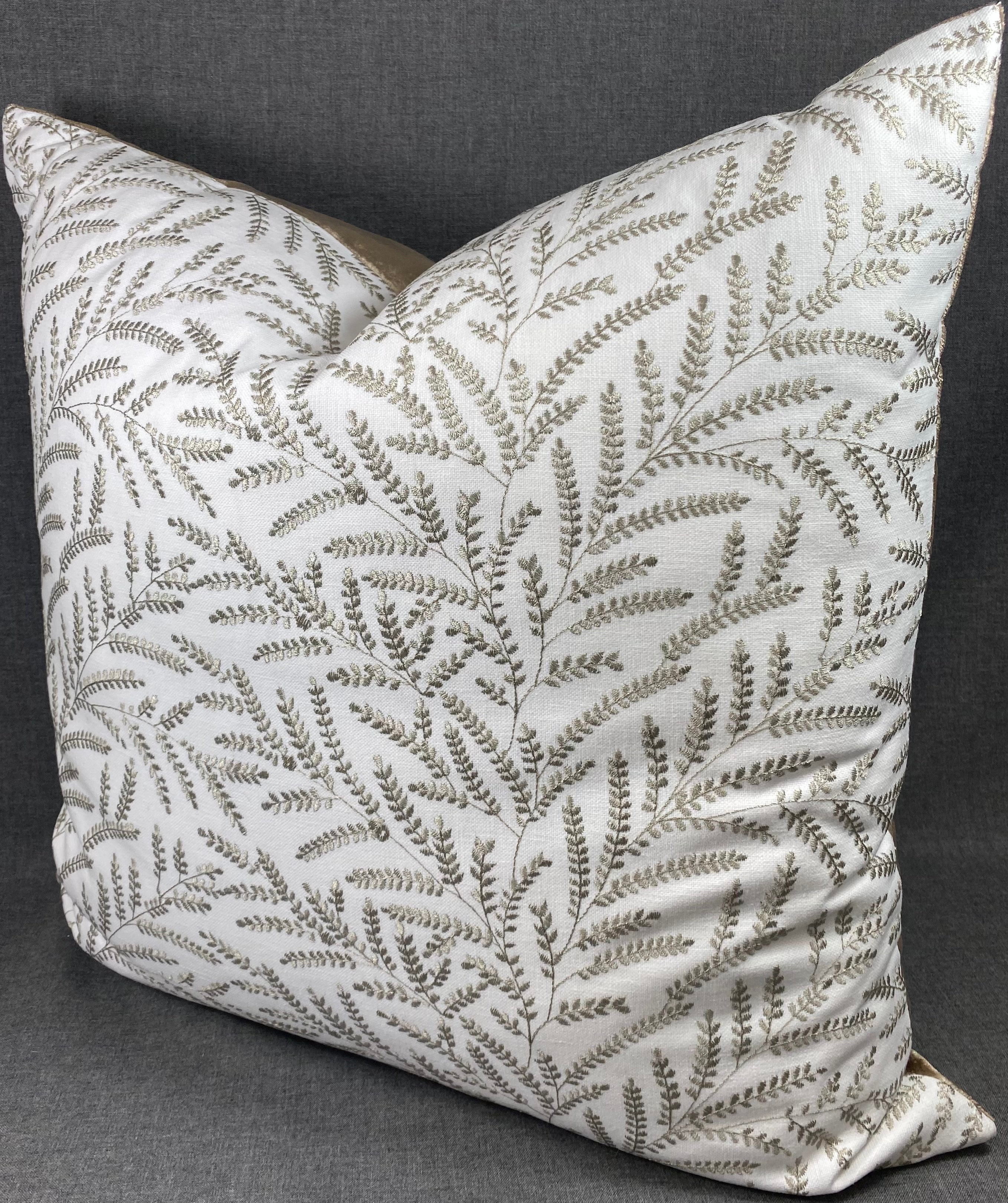 Luxury Pillow – 24" × 24" – Fern Taupe