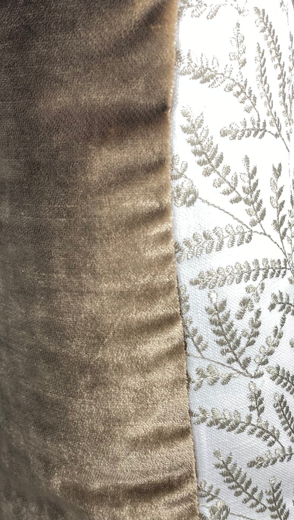 Luxury Pillow – 24" × 24" – Fern Taupe