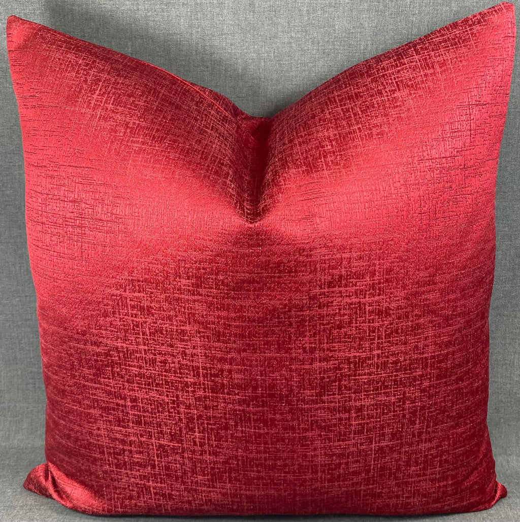 Luxury Pillow – 24" × 24" – Festive Red