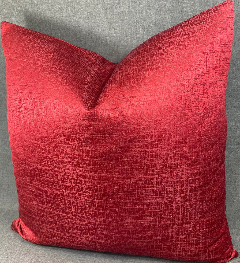 Luxury Pillow – 24" × 24" – Festive Red