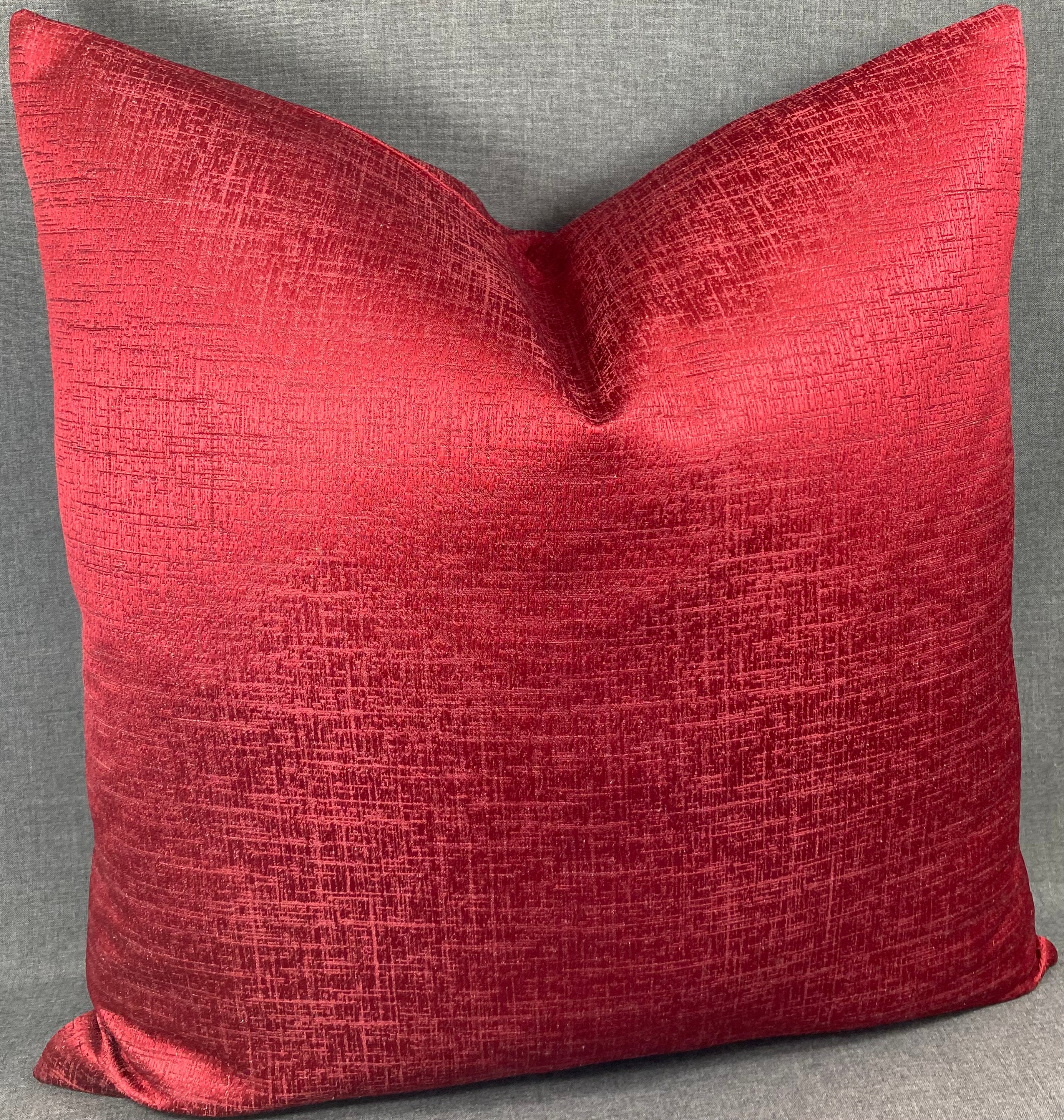 Luxury Pillow – 24" × 24" – Festive Red