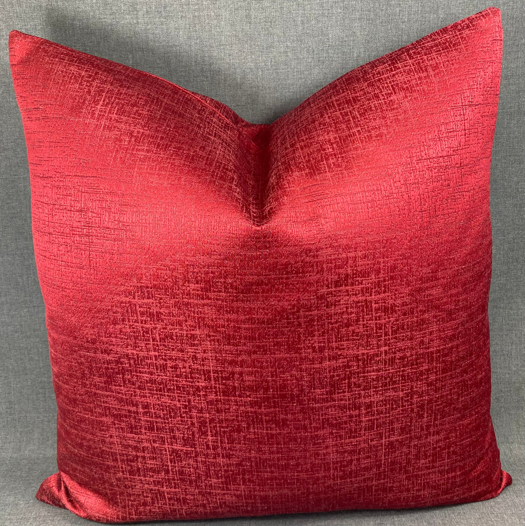 Luxury Pillow – 24" × 24" – Festive Red