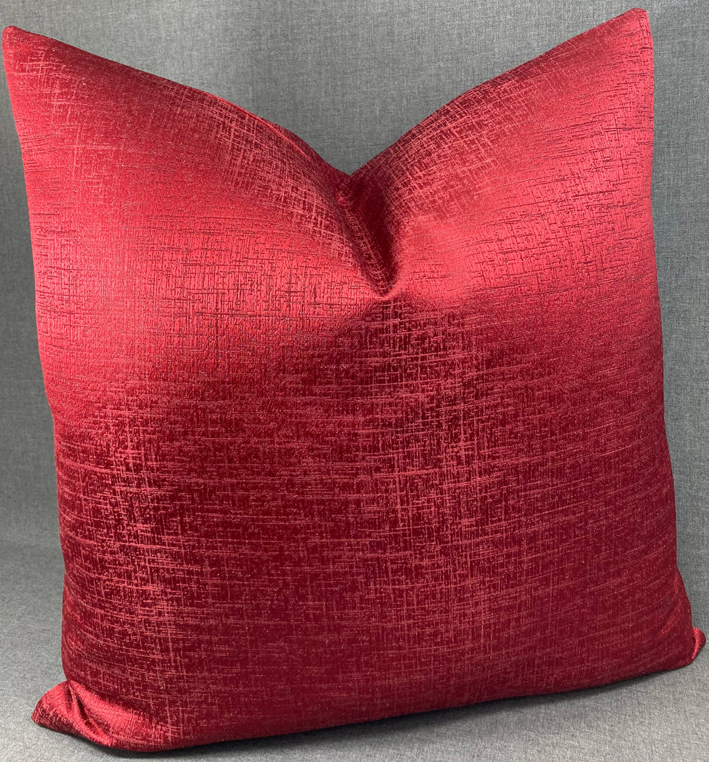 Luxury Pillow – 24" × 24" – Festive Red