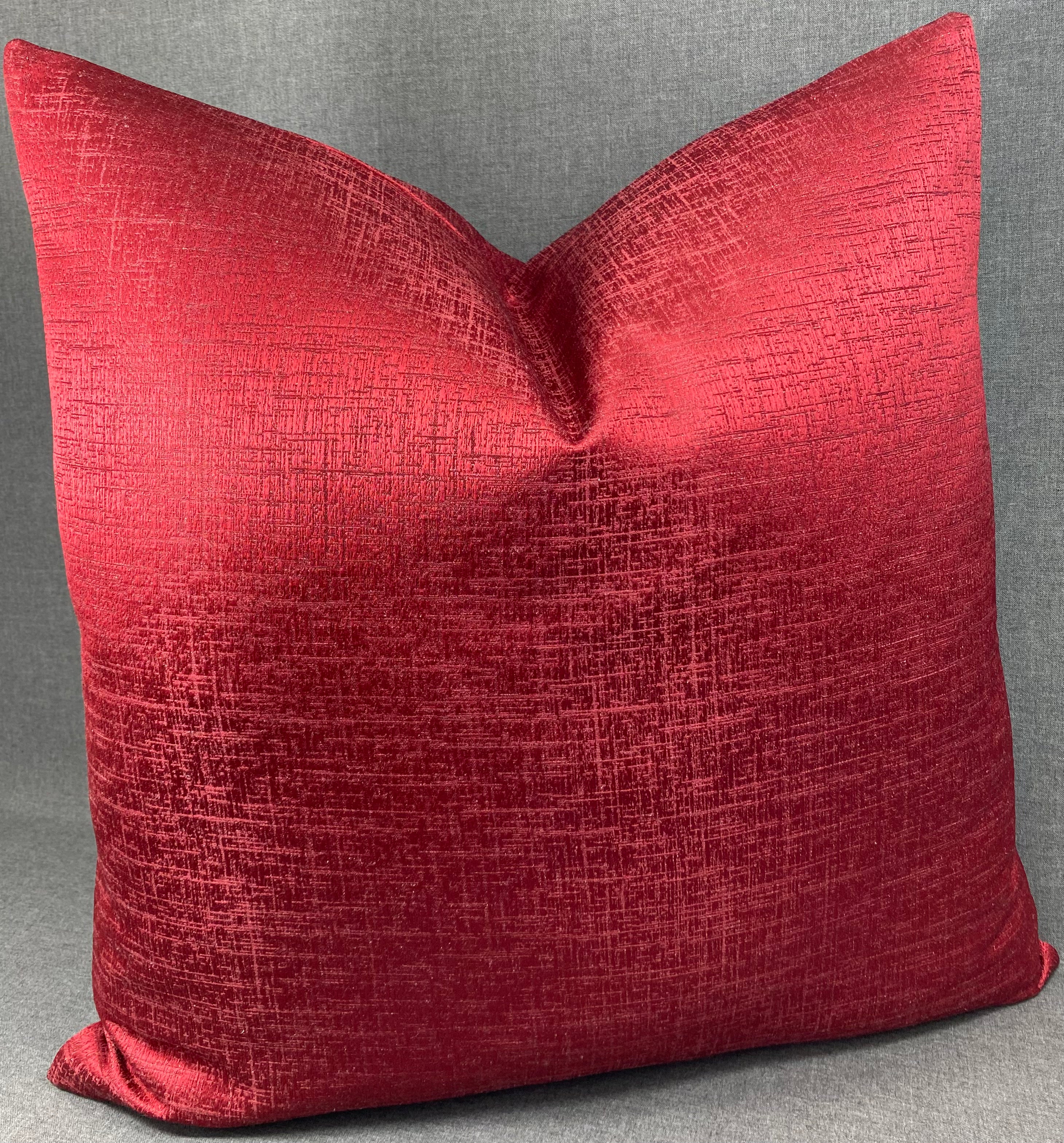 Luxury Pillow – 24" × 24" – Festive Red