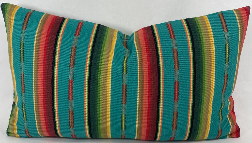 Luxury Lumbar Pillow – 24" × 14" – Native Turquoise