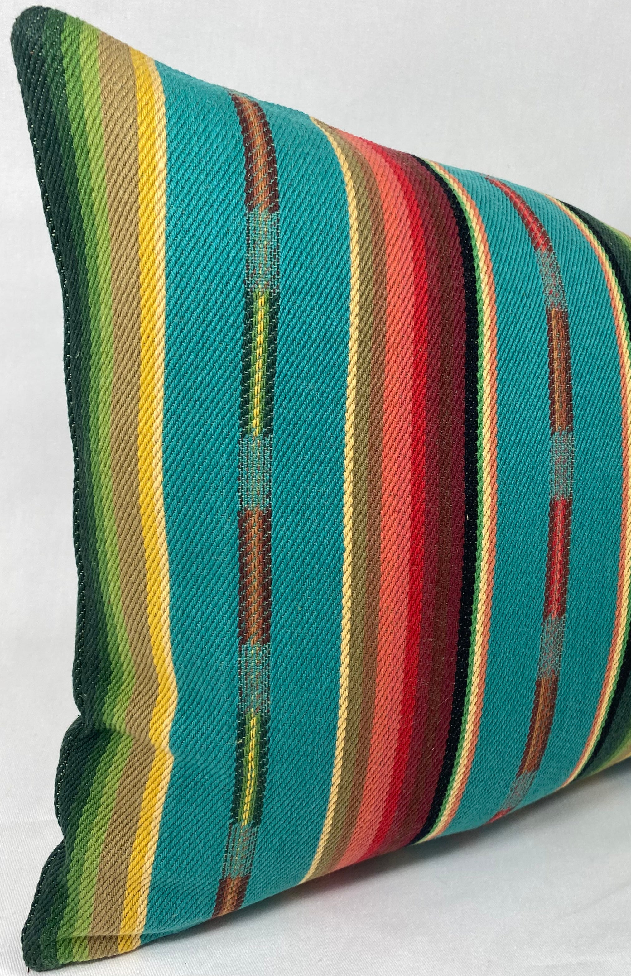 Luxury Lumbar Pillow – 24" × 14" – Native Turquoise