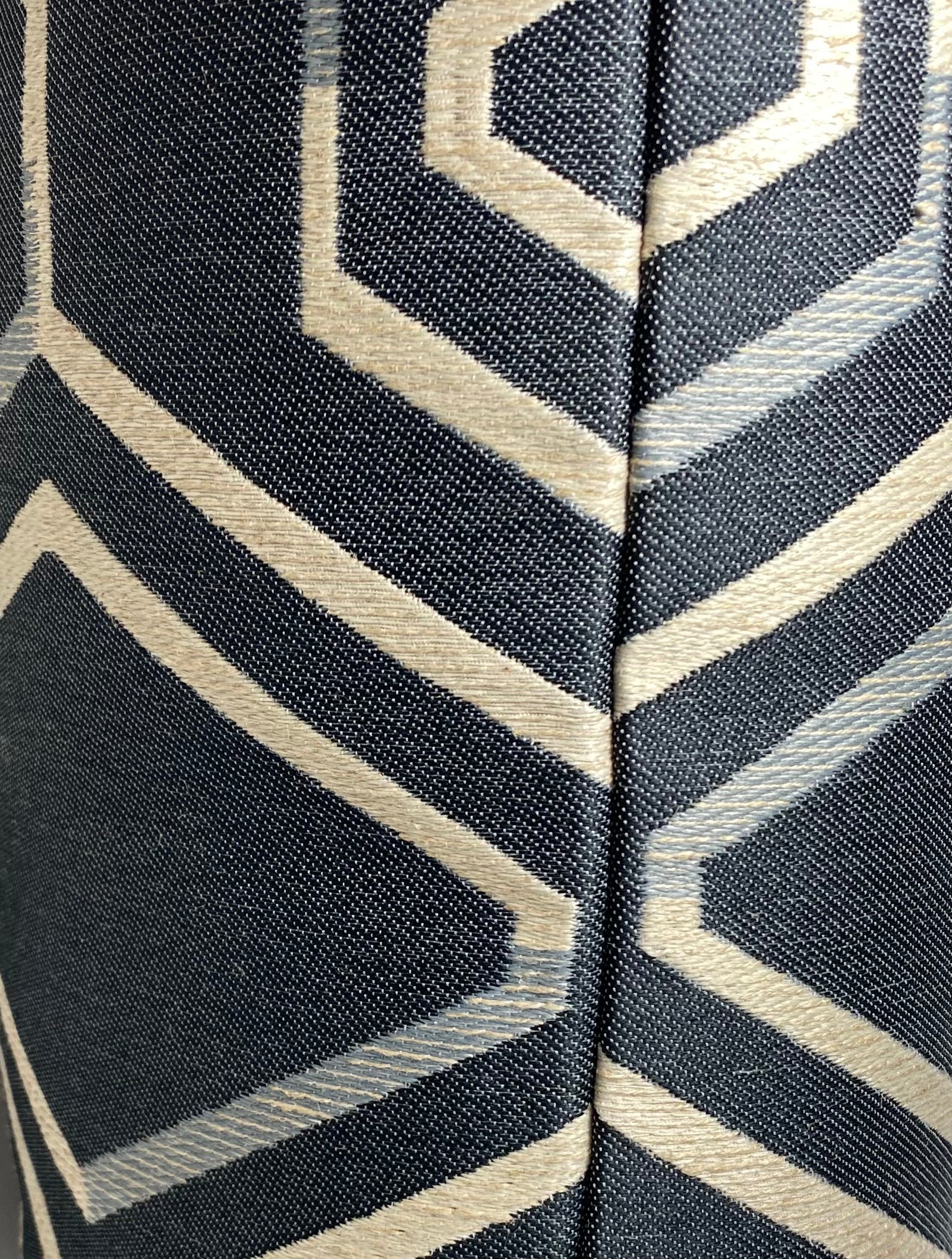 Luxury Pillow -  24" x 24" - Geo Blue