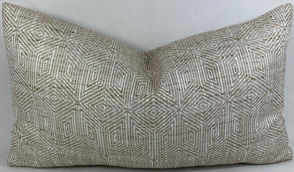 Luxury Lumbar Pillow - 24" × 14" - Woven Pecan