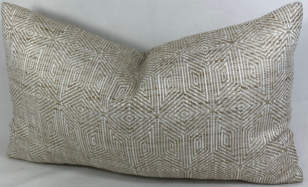 Luxury Lumbar Pillow - 24" × 14" - Woven Pecan