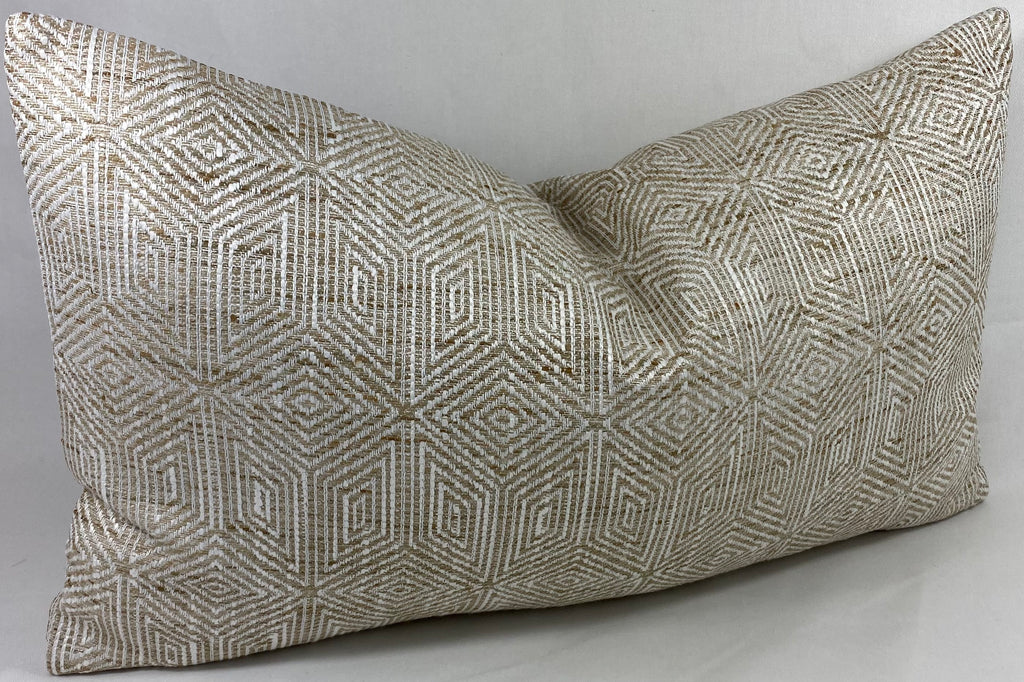 Luxury Lumbar Pillow - 24" × 14" - Woven Pecan