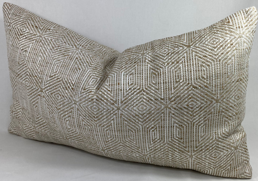 Luxury Lumbar Pillow - 24" × 14" - Woven Pecan