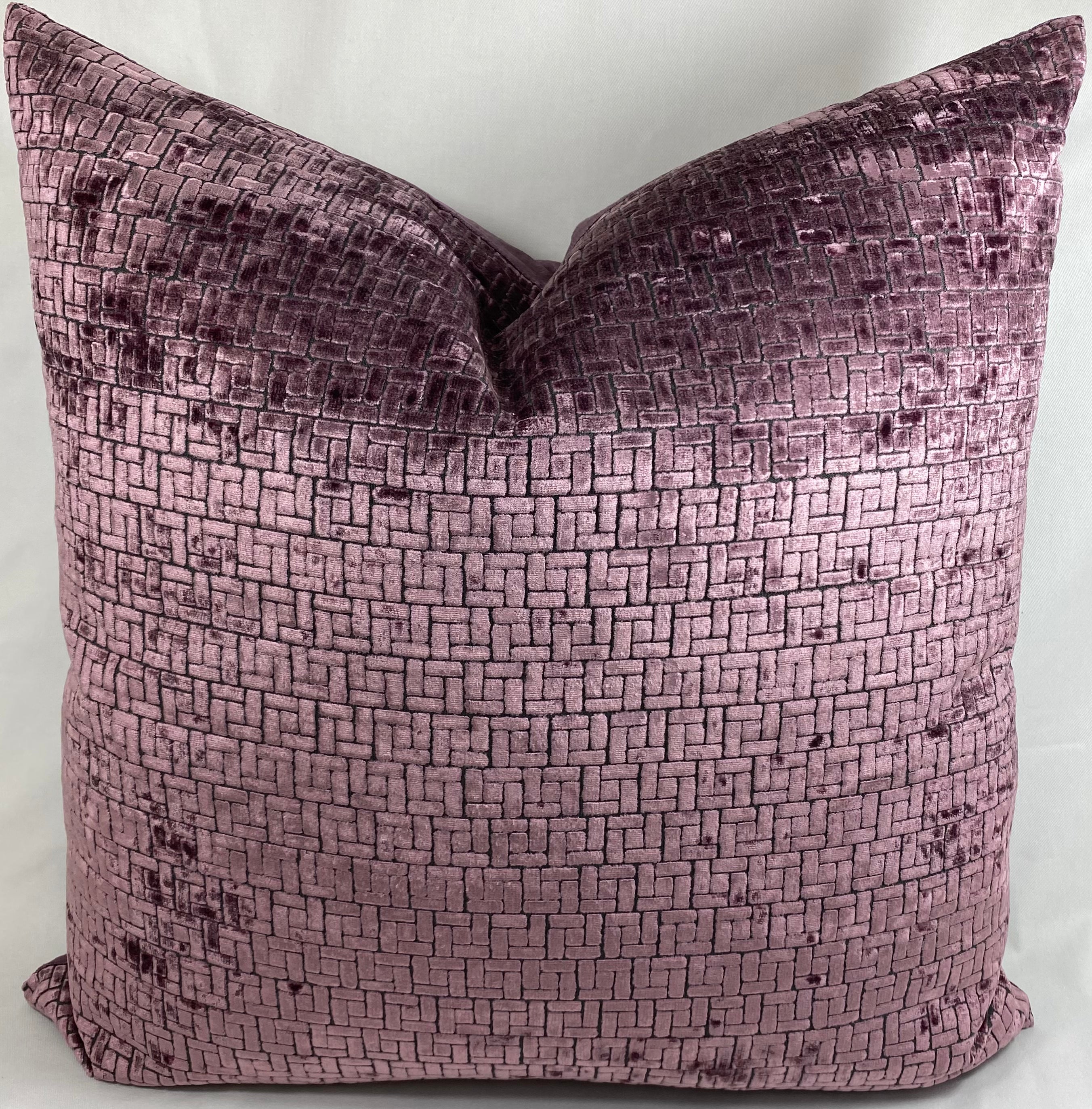 Luxury Pillow – 24" × 24" – Jenga Plum