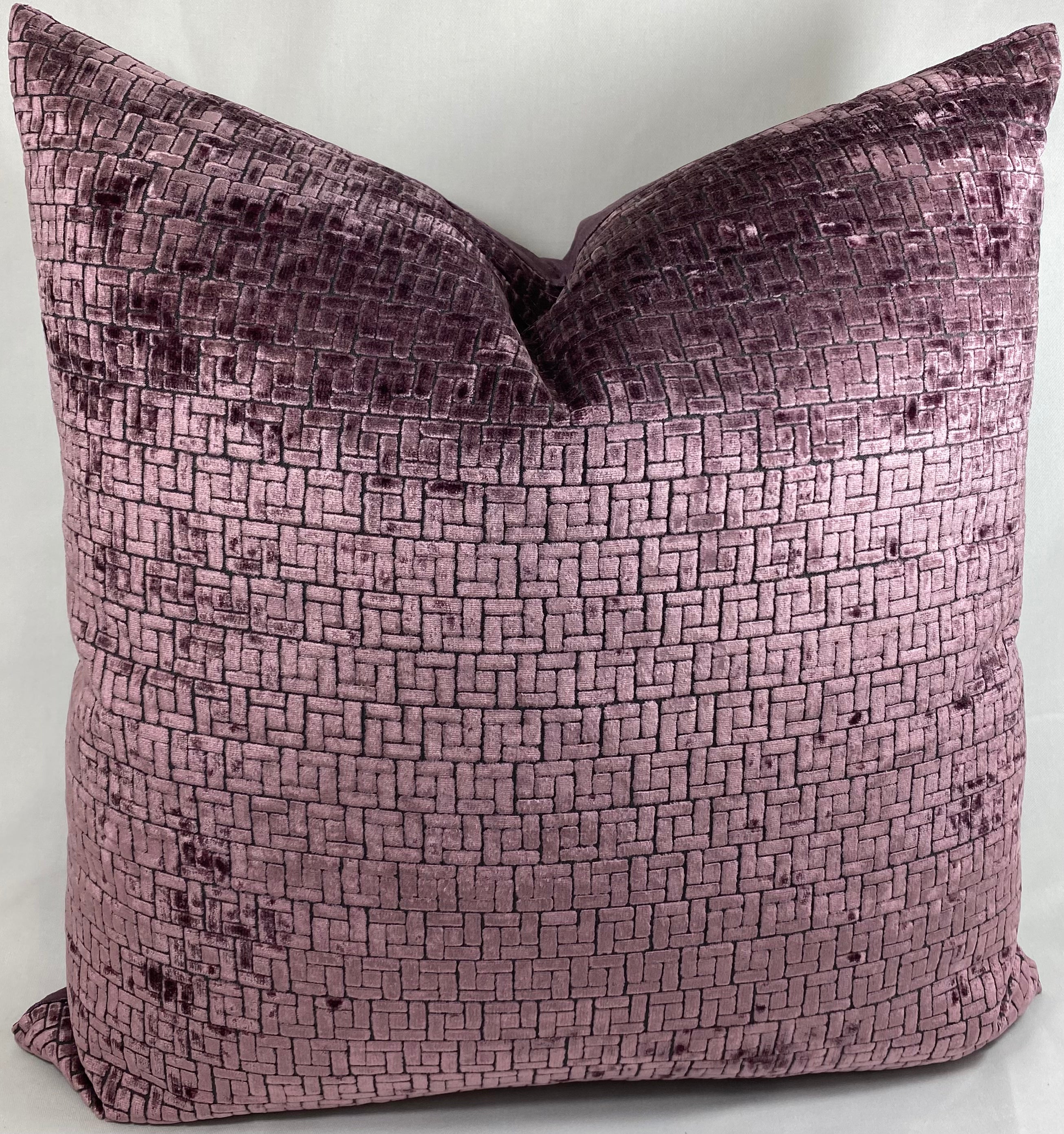 Luxury Pillow – 24" × 24" – Jenga Plum