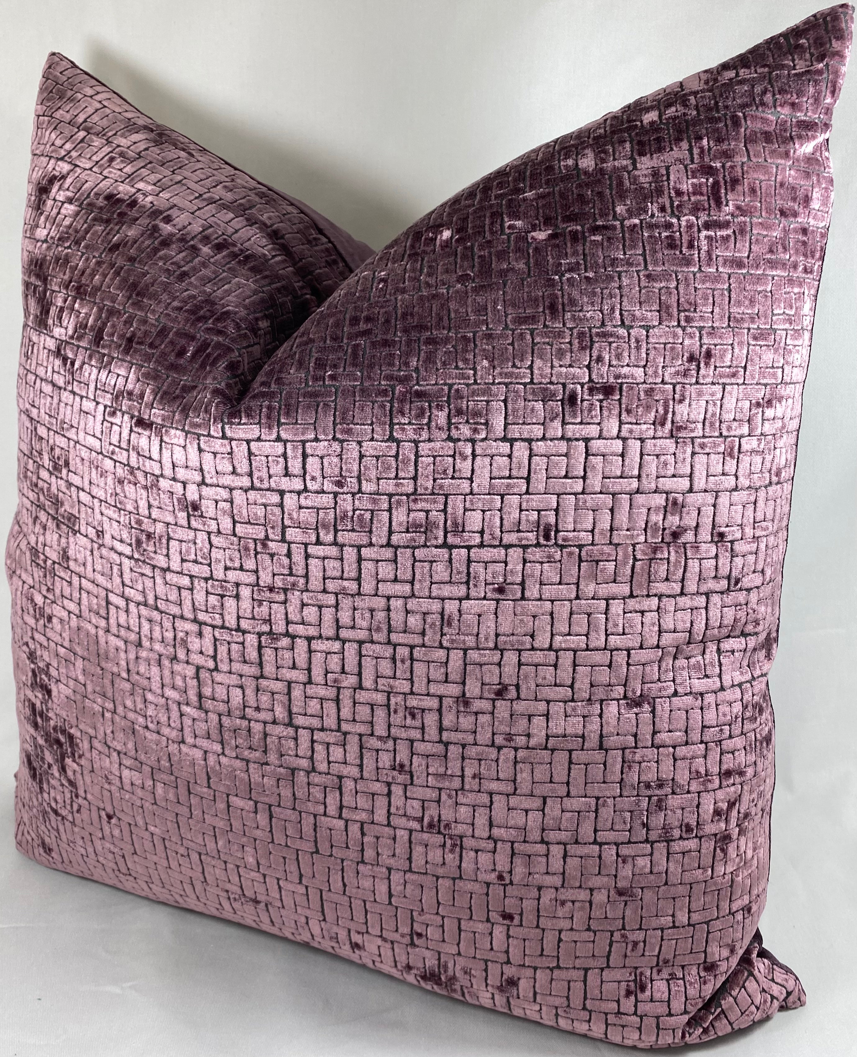 Luxury Pillow – 24" × 24" – Jenga Plum
