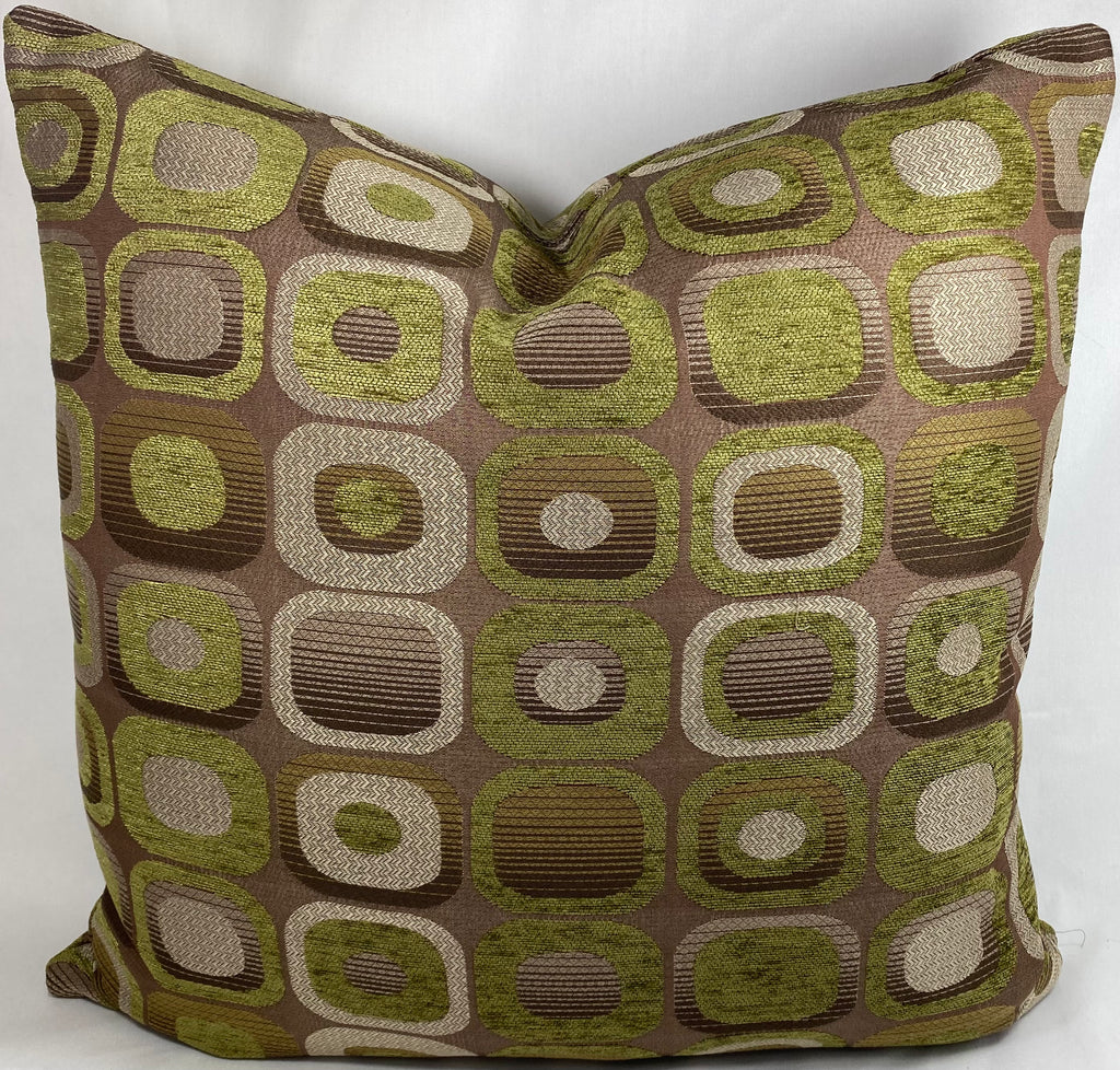 Luxury Pillow – 24" × 24" – Mid Century Groove