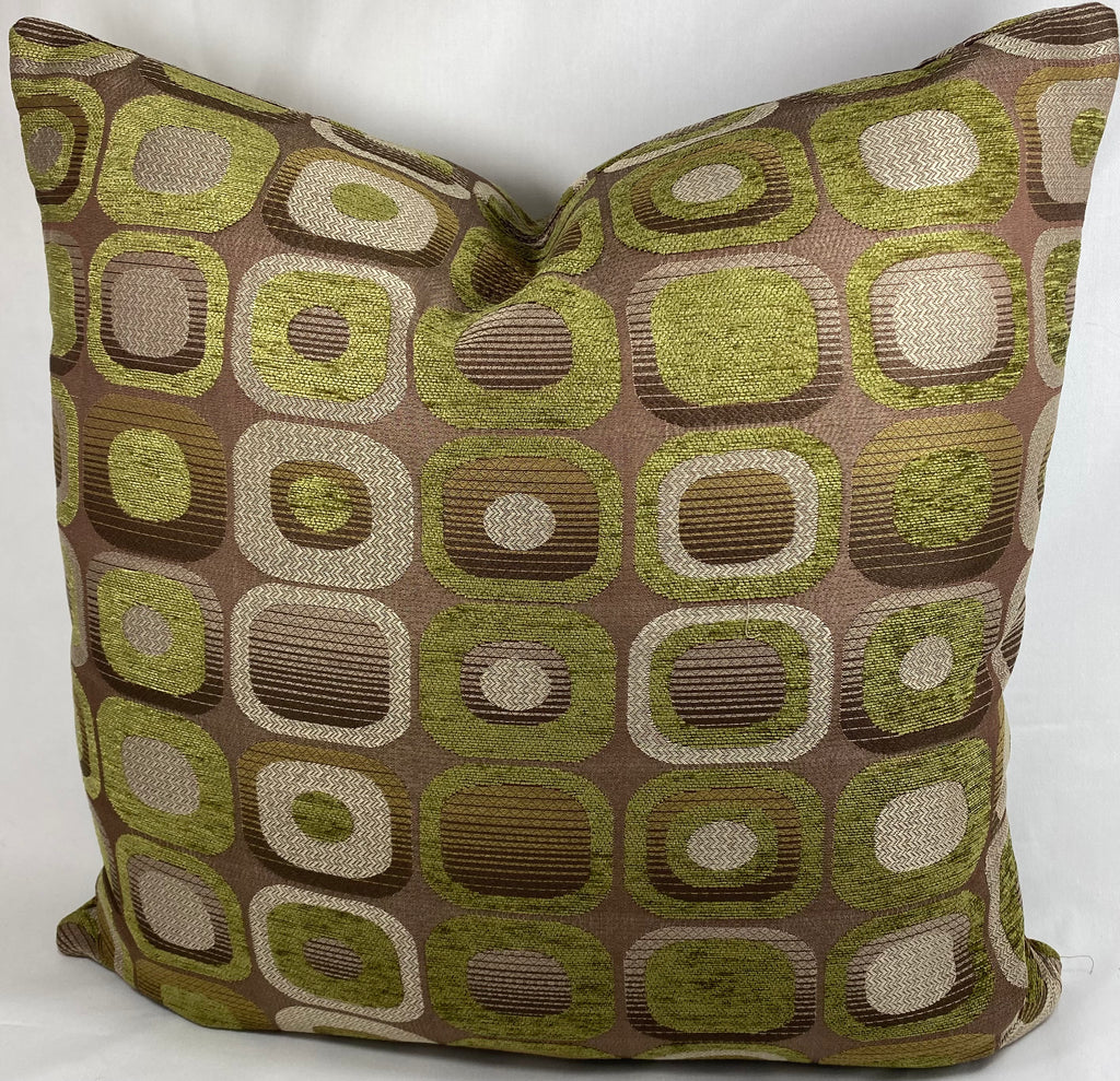 Luxury Pillow – 24" × 24" – Mid Century Groove