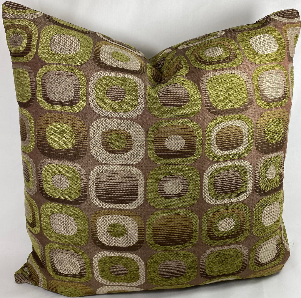 Luxury Pillow – 24" × 24" – Mid Century Groove