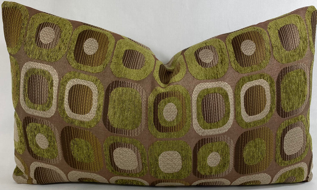 Luxury Lumbar Pillow – 24" × 14" – Mid Century Groove
