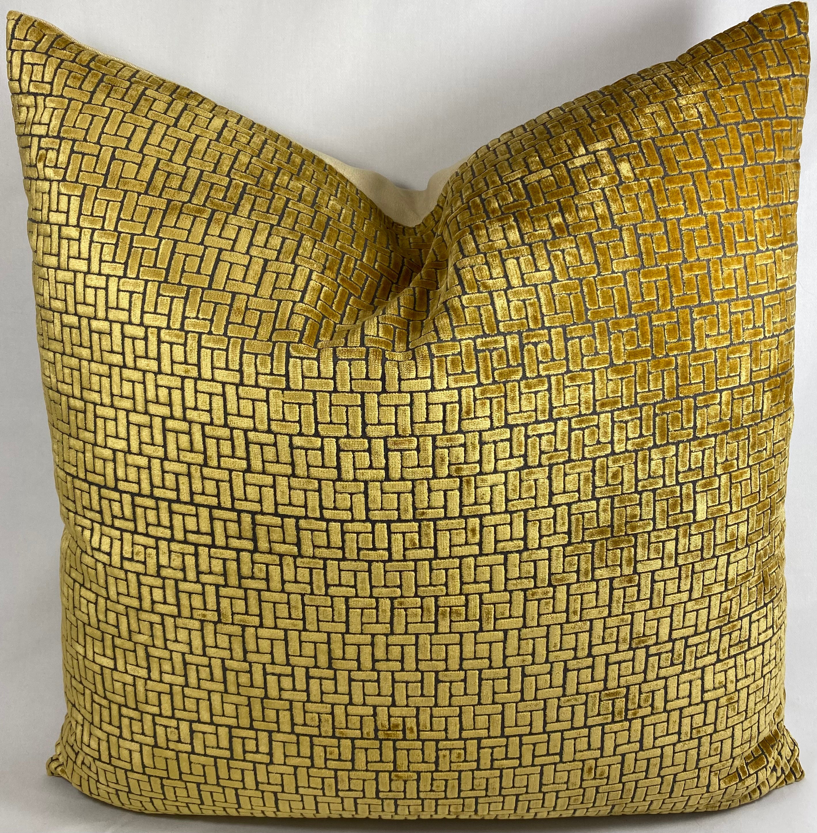 Luxury Pillow - 24" x 24" - Jenga Gold
