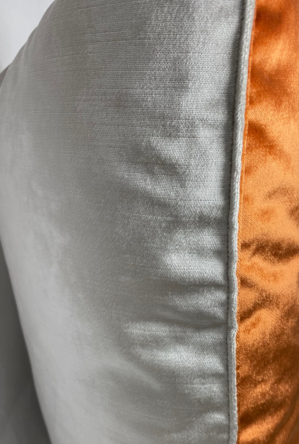 Luxury Pillow – 24" × 24" – Iridescence Orange & Silver