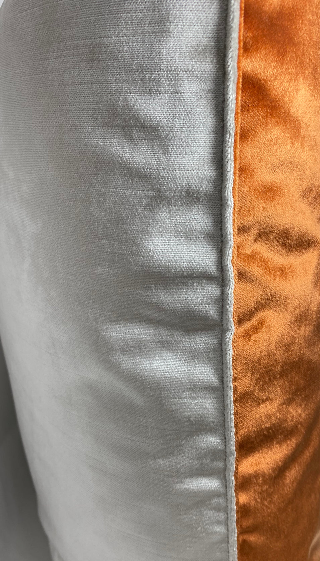 Luxury Pillow – 24" × 24" – Iridescence Orange & Silver