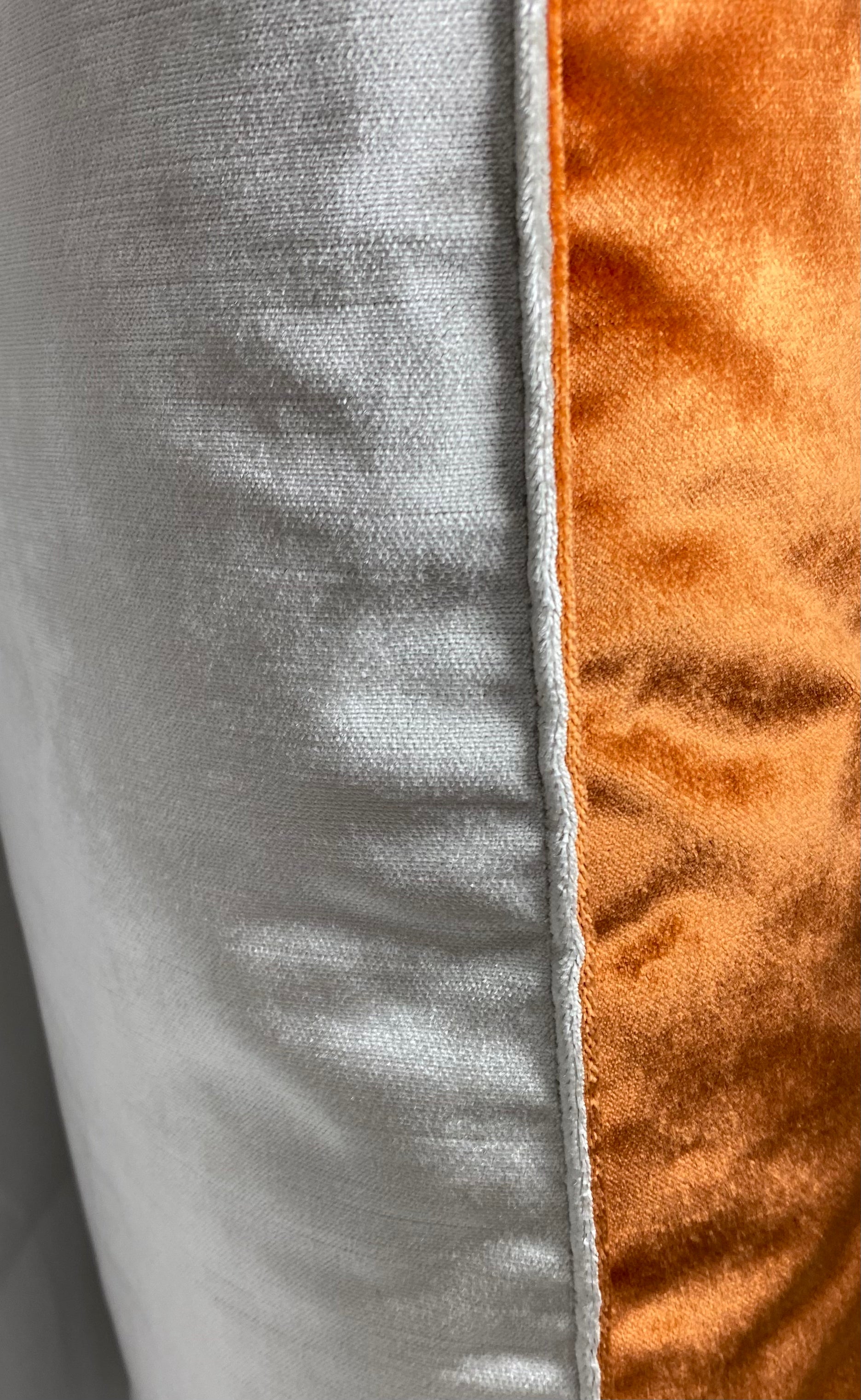 Luxury Pillow – 24" × 24" – Iridescence Orange & Silver